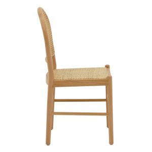 Alessia chair natural beech-natural rattan 43x40x89cm
