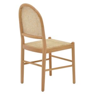 Alessia chair natural beech-natural rattan 43x40x89cm