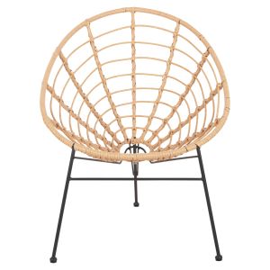 Allegra chair made of black metal-with rattan in beige 73x78x88hcm Hm5458,11