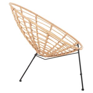 Allegra chair made of black metal-with rattan in beige 73x78x88hcm Hm5458,11