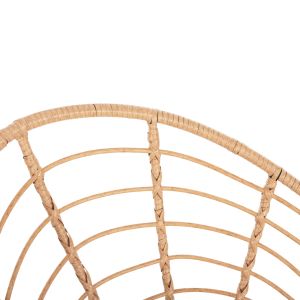 Allegra chair made of black metal-with rattan in beige 73x78x88hcm Hm5458,11