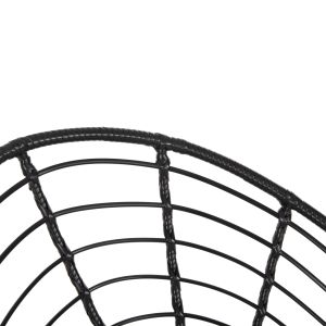 Allegra chair made of black metal-with rattan in black 73x78x88hcm Hm5458,12