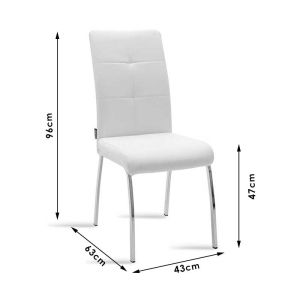 Ariadne Pu chair in black shade, black-chrome leg 43x63x96cm