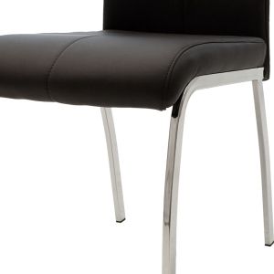 Ariadne Pu chair in black shade, black-chrome leg 43x63x96cm