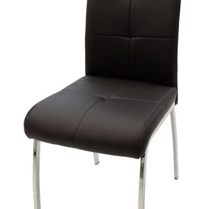 Ariadne Pu chair in black shade, black-chrome leg 43x63x96cm