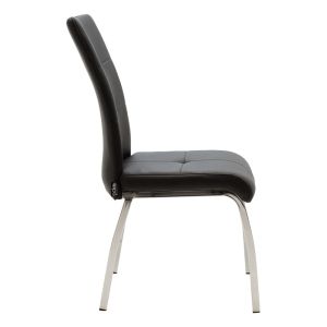 Ariadne Pu chair in black shade, black-chrome leg 43x63x96cm