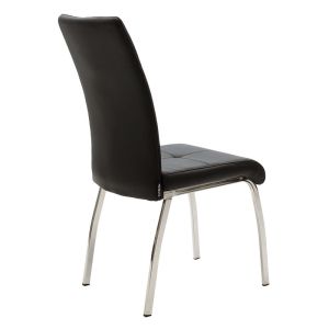 Ariadne Pu chair in black shade, black-chrome leg 43x63x96cm