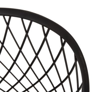 Ariadne chair Rexhm8001,22 made of polypropylene with metal legs in black color 63x56x80hcm
