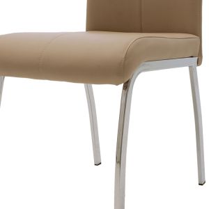 Ariadne chair, mocha color, with metal frame
