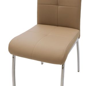 Ariadne chair, mocha color, with metal frame