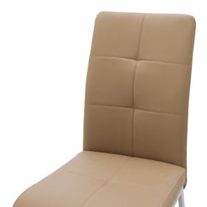 Ariadne chair, mocha color, with metal frame