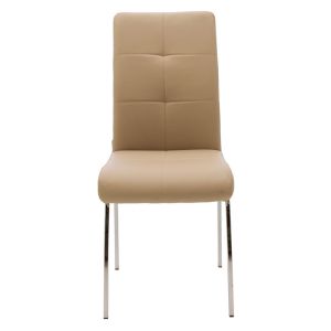 Ariadne chair, mocha color, with metal frame