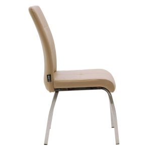 Ariadne chair, mocha color, with metal frame