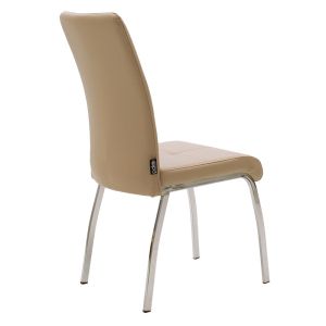 Ariadne chair, mocha color, with metal frame