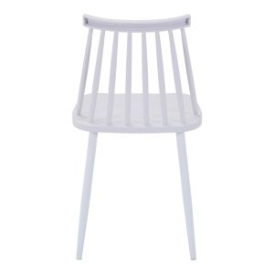 Chair Aurora I Pp in white shade-white metal leg 43x48x79cm