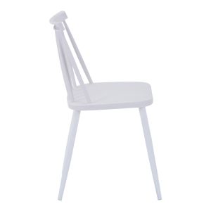 Chair Aurora I Pp in white shade-white metal leg 43x48x79cm