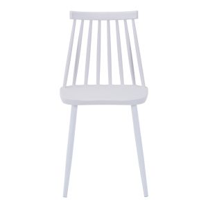 Chair Aurora I Pp in white shade-white metal leg 43x48x79cm