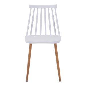 Chair Aurora I Pp in white shade-natural metal leg 43x48x79cm