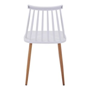 Chair Aurora I Pp in white shade-natural metal leg 43x48x79cm