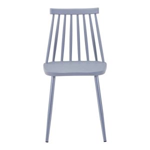 Chair Aurora I Pp in gray shade-gray metal leg 43x48x79cm