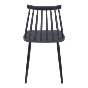Chair Aurora I Pp in black shade-black metal leg 43x48x79cm