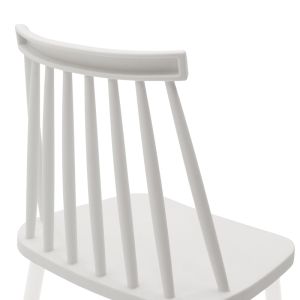 Aurora chair white polypropylene with white legs 42x46x79cm