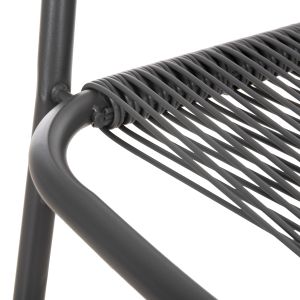 Avril chair metal and synthetic rattan in gray color 54.5x56x78h Hm5968