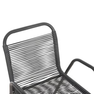 Avril chair metal and synthetic rattan in gray color 54.5x56x78h Hm5968