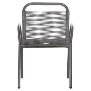 Avril chair metal and synthetic rattan in gray color 54.5x56x78h Hm5968