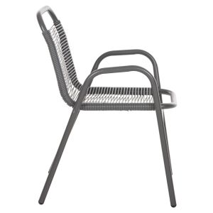 Avril chair metal and synthetic rattan in gray color 54.5x56x78h Hm5968