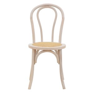 Azhel chair white beech and natural rattan seat 41x50x89cm