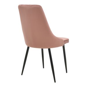 Azori chair velvet rotten apple-black metal leg 49x55x85cm
