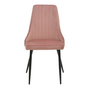 Azori chair velvet rotten apple-black metal leg 49x55x85cm