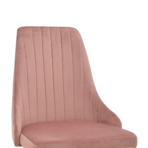 Azori chair velvet rotten apple-black metal leg 49x55x85cm