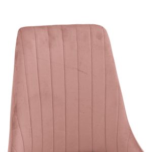 Стол Azori кадифена материя гнила ябълка - естествен метален крак 49x55x85см