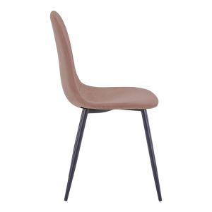 Chair Bella rotten apple velvet fabricc-black metal leg 43x52x88cm