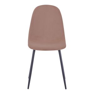 Chair Bella rotten apple velvet fabricc-black metal leg 43x52x88cm