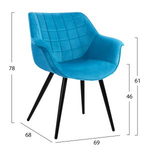 Benjamin chair turquoise color Hm8682,09