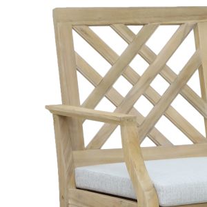 Bolen chair solid acacia beige textile 59x63.2x89.9cm