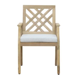Bolen chair solid acacia beige textile 59x63.2x89.9cm