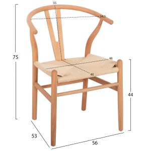 Brave chair Hm8695,11 made of solid beech wood 45x51x75hcm