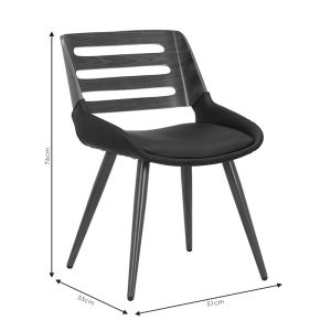 Brody chair, Pu leather, white, with natural legs