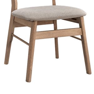 Cairo chair made of rubber wood in a natural beige shade 47x47x76cm