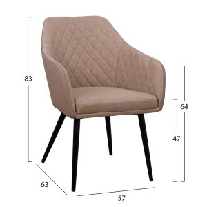 Charles chair with beige textile upholstery Hm8522,07