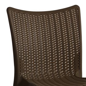 Confident polypropylene chair in dark brown color