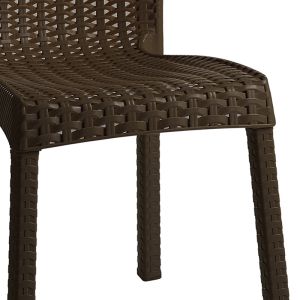 Confident polypropylene chair in dark brown color