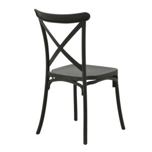 Crossie Pp chair in dark gray shade 38x46.5x82cm