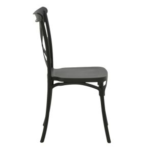 Crossie Pp chair in dark gray shade 38x46.5x82cm