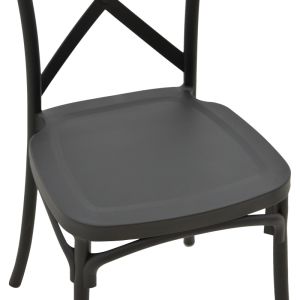 Crossie Pp chair in dark gray shade 38x46.5x82cm