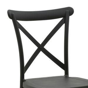 Crossie Pp chair in dark gray shade 38x46.5x82cm